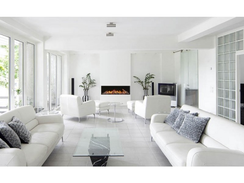 Amantii 50" Unit - 10 5/8" In Depth 3 Sided Glass Fireplace - Lifestyle