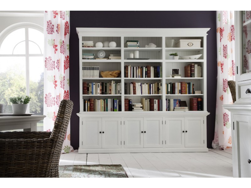 Nova Solo HALIFAX Triple Bay Hutch Bookcase - Lifestyle