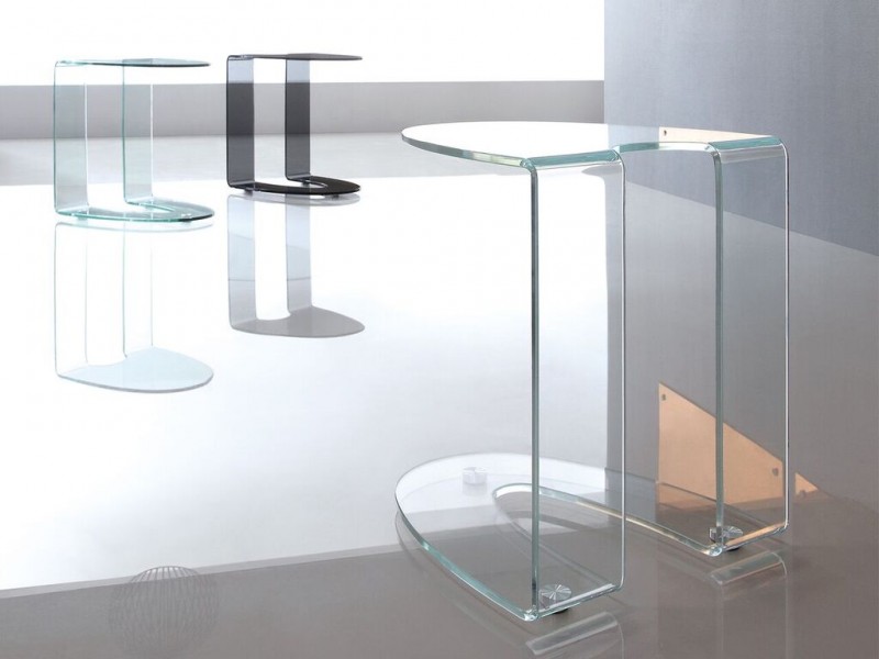 LIDO Clear Glass End Table
