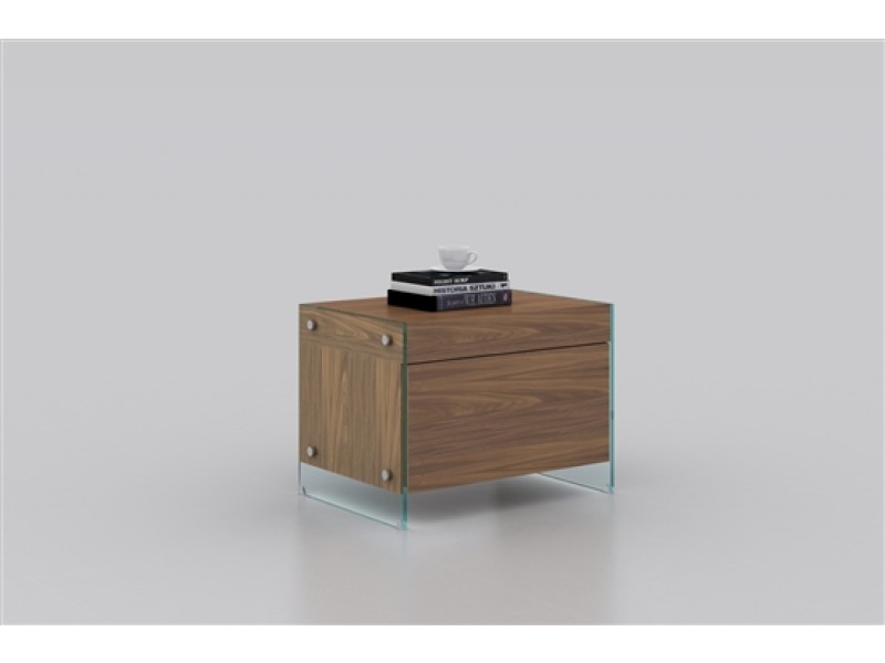 Casabianca Il Vetro Nightstand / End Table - Angled Lifestyle