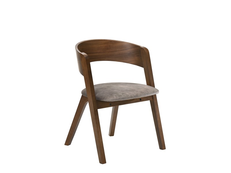 Casabianca CALICO Dining Chair In Walnut Veneer - Single