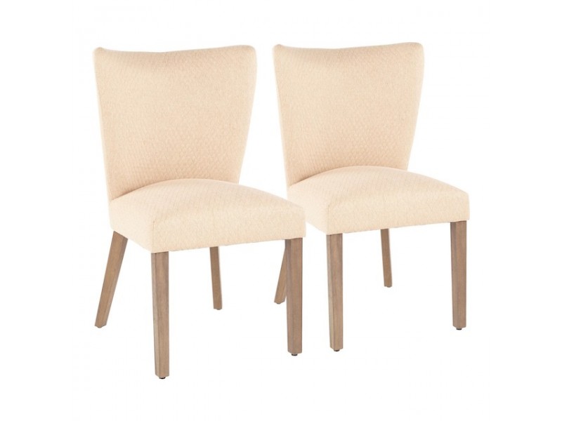 LumiSource Addison Dining Chair - Set of 2 - LIGHT BROWN 
