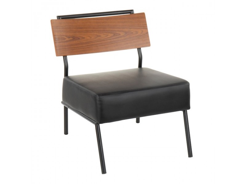LumiSource Fiji Accent Chair - BLACK - Perspective