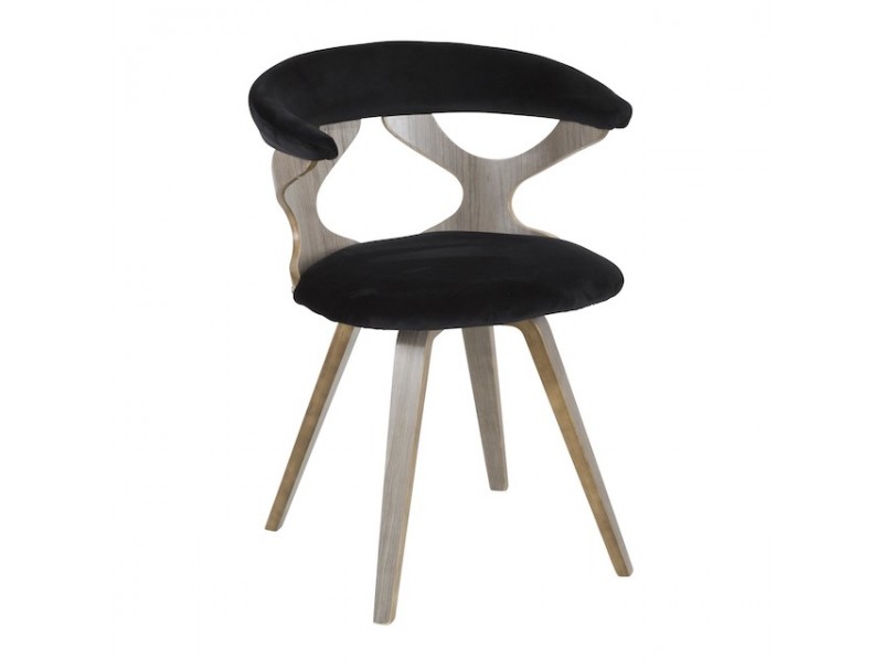 LumiSource Gardenia Chair - BLACK - Perspective