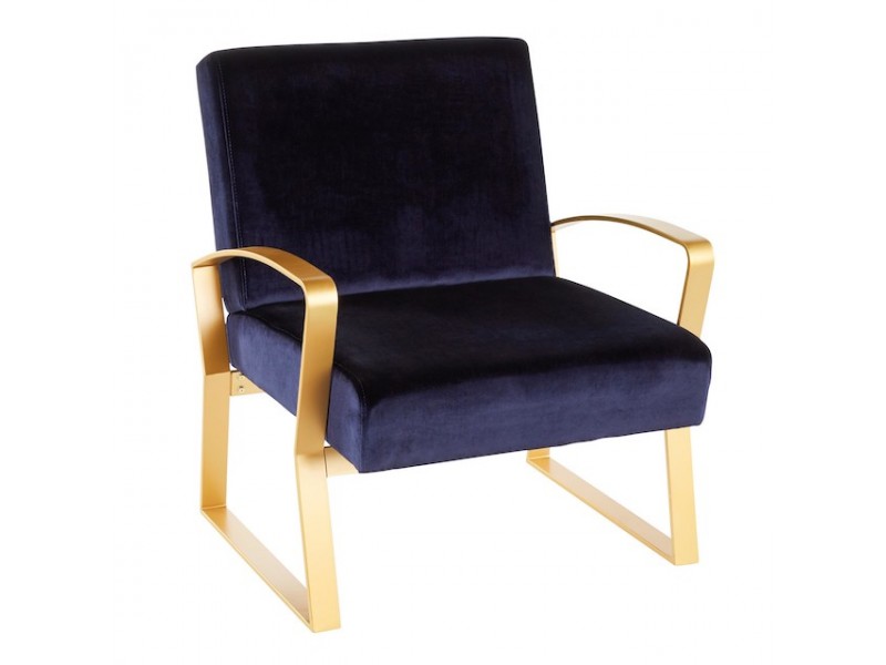 LumiSource Henley Lounge Chair - BLUE - Perspective