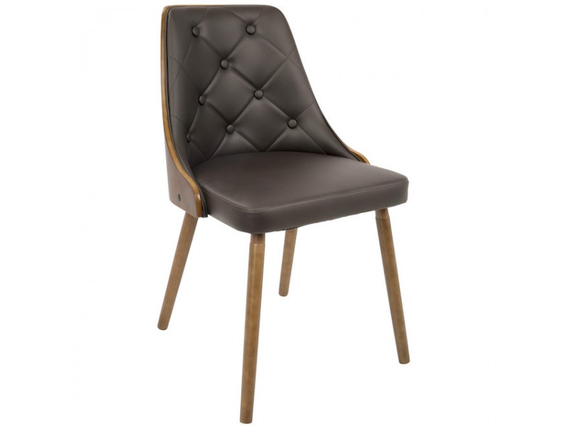 LumiSource Gianna Dining Chair - BROWN - Perspective