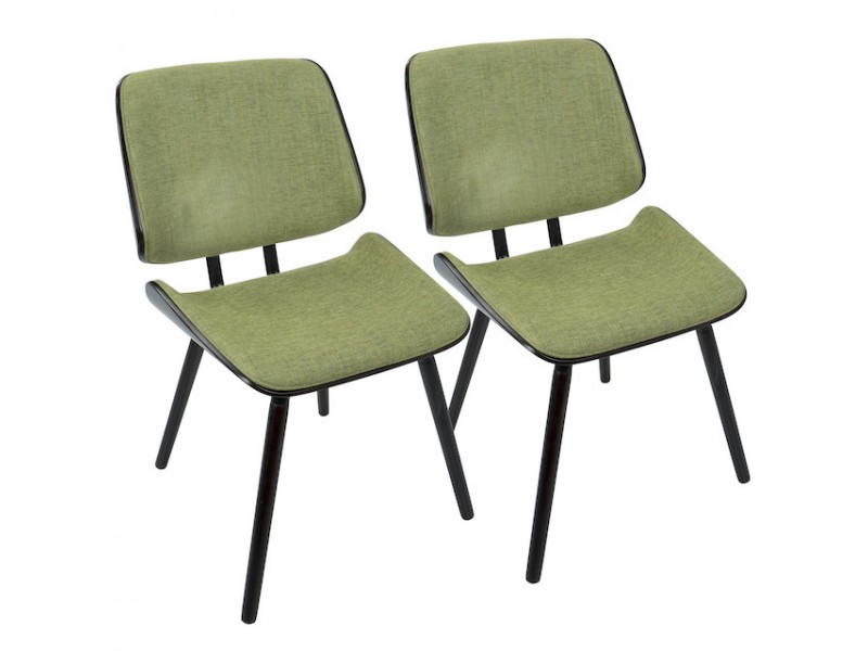 LumiSource Lombardi Chair - Set of 2 - GREEN 