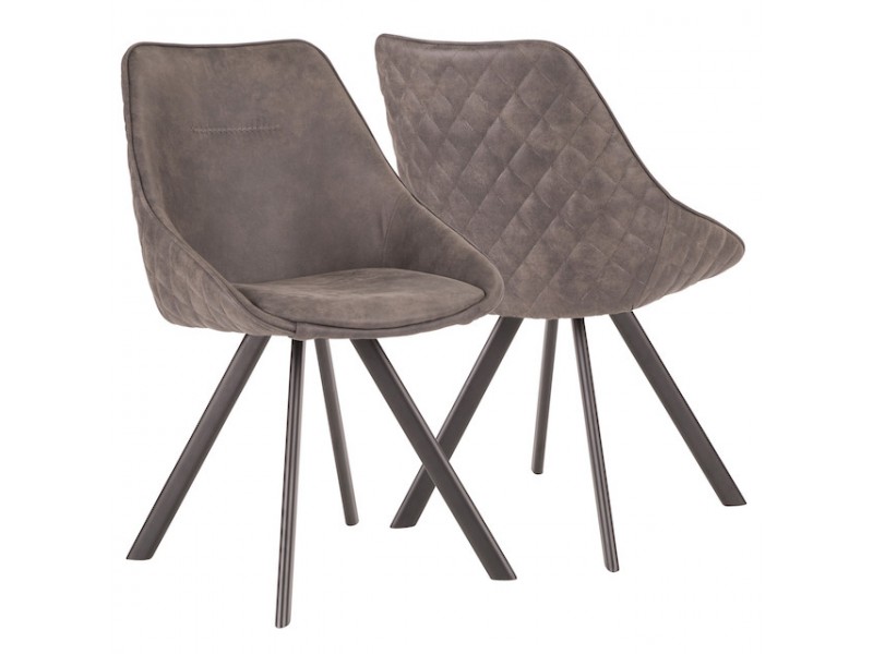 LumiSource Marche Chair - Set of 2 - DARK GREY 