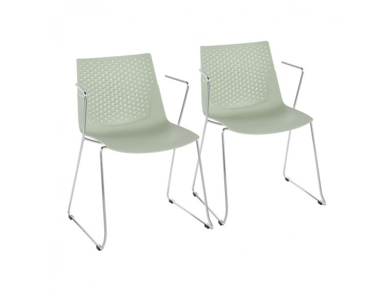 LumiSource Matcha Chair - Set of 2 - GREEN 