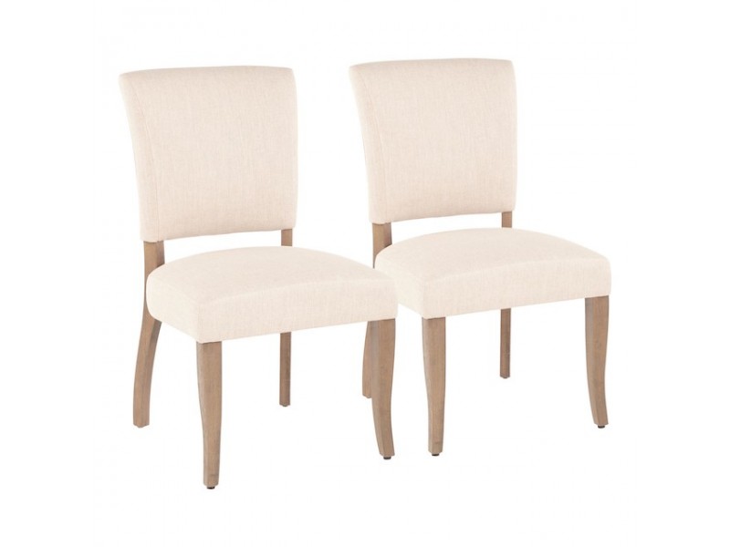 LumiSource Rita Dining Chair - Set of 2 - BEIGE 