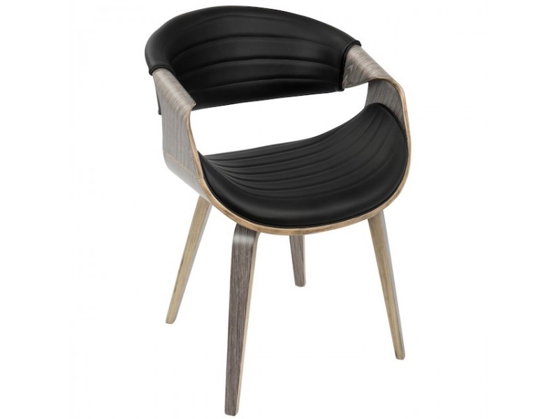 LumiSource Symphony Chair - Light Grey + Black - Perspective
