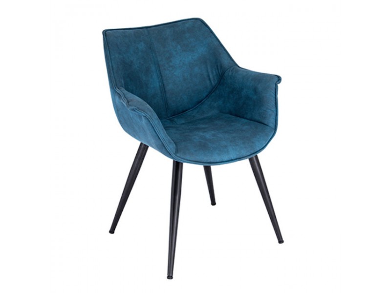 LumiSource Wrangler Chair - Set of 2 - BLUE - Perspective