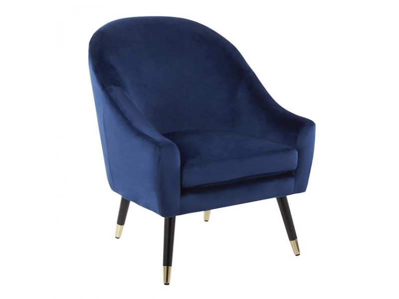 LumiSource Matisse Accent Chair - BLUE - Perspective