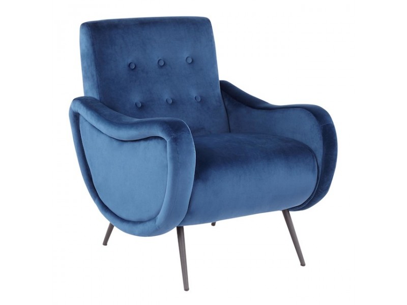 LumiSource Rafael Lounge Chair - BLUE - Perspective