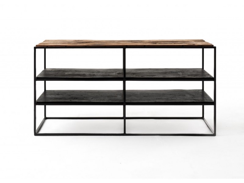 Nova Solo Rustica TV Stand Open Shelving