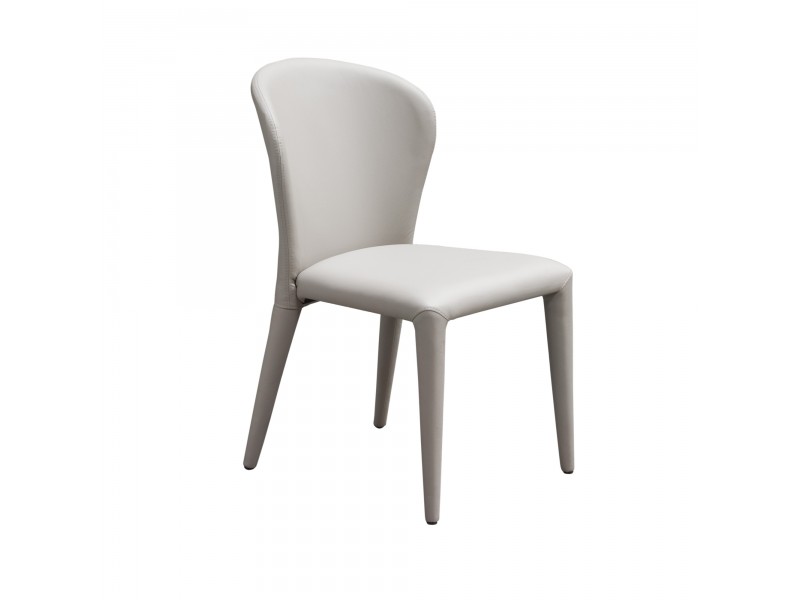 Diamond Sofa 2-Pack Dining Chairs in Taupe with Wrapped Metal Legs 