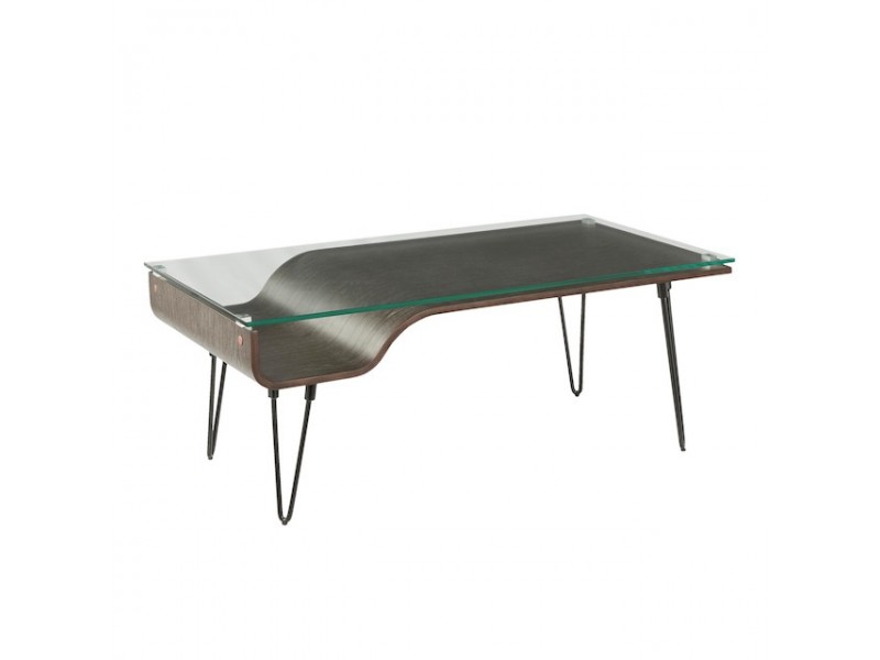 LumiSource Avery Coffee Table - Dark Grey - Perspective