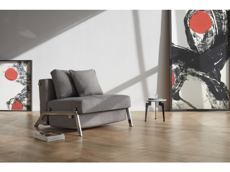 Cubed 02 Chair In Mixed Dance Gray Fabric - Lifestyle