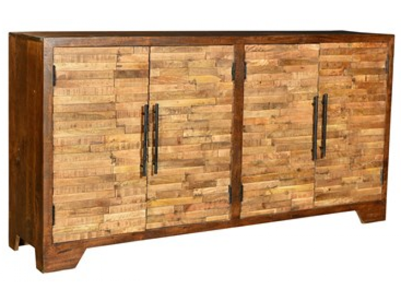 Bengal Manor Mango Wood Random Strips Sideboard
