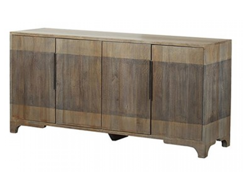 Bengal Manor 2 Tone Grey Mango Wood 4 Door Sideboard
