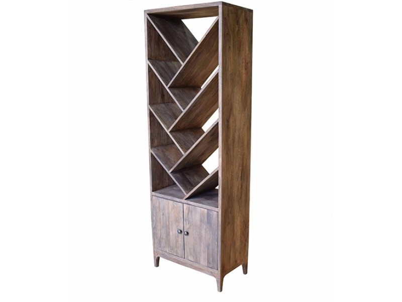 Bengal Manor Mango Wood Angled 2 Door Etagere
