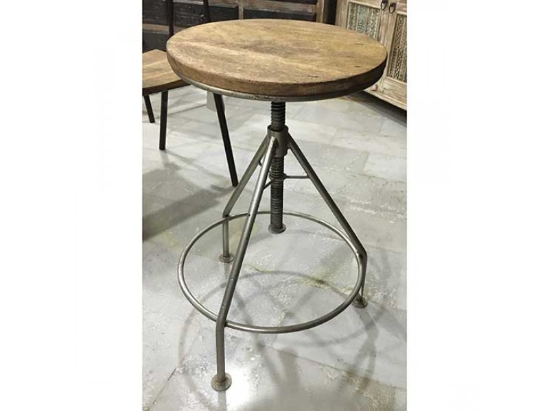 Bengal Manor Mango Wood and Metal Barstools
