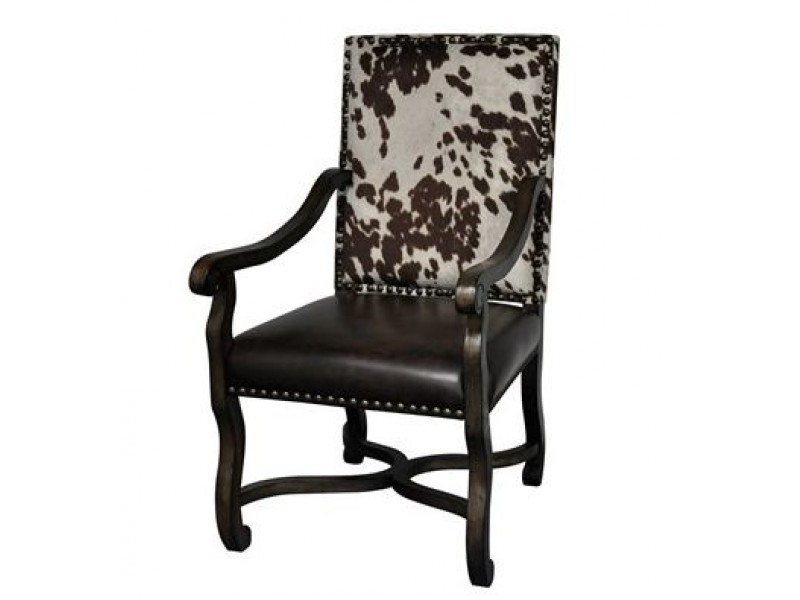 Mesquite Ranch Leather and Faux Cowhide Armchair