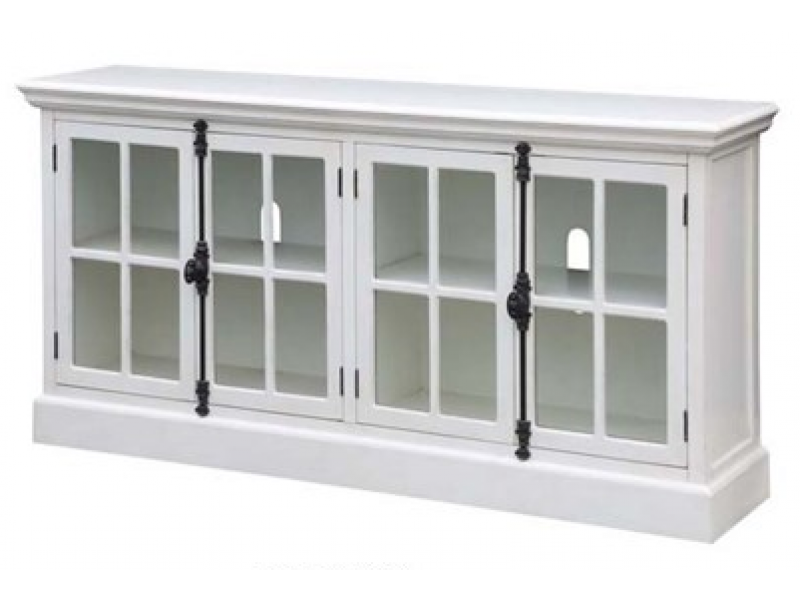 Coventry White Oak Finish 4 Door Media Console