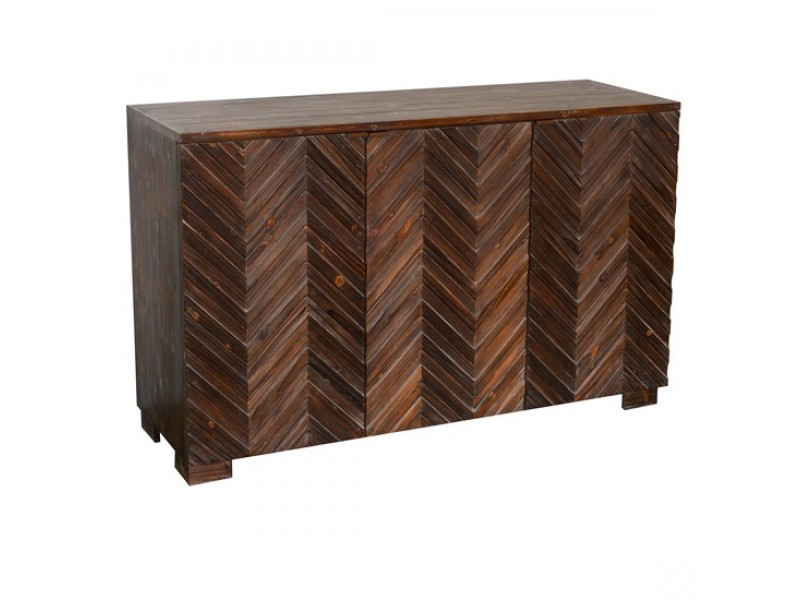 Bengal Manor Mango Wood 2 Door Grey Ribbed Cabinet