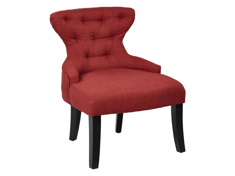 Curves Hour Glass Accent Chair - Red