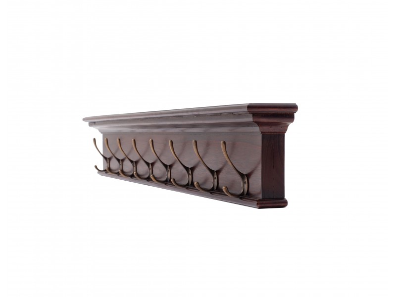 Nova Solo Toscana 8-Hook Coat Rack - Angled