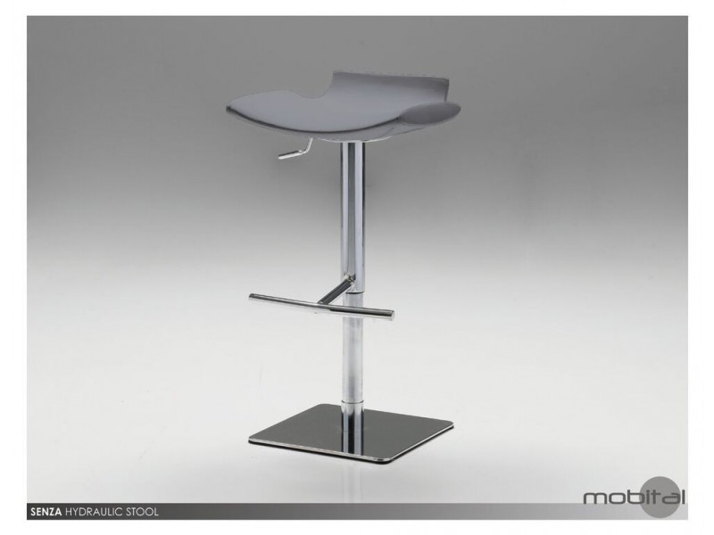 Senza Hydraulic Bar Stool - Grey