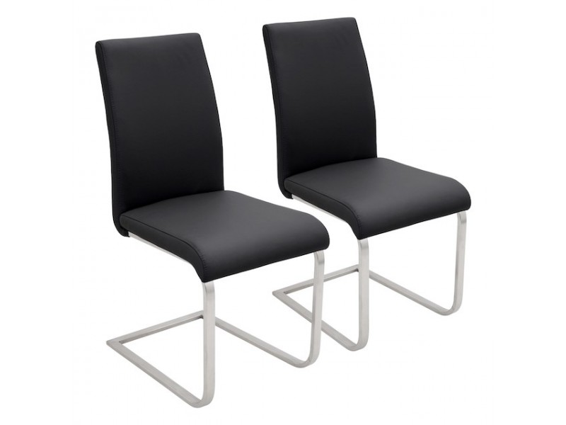 LumiSource Foster Dining Chair - Set of 2 - BLACK 