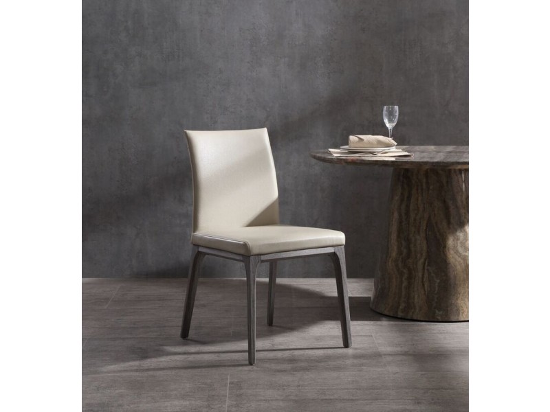 Stella Dining Chair With Taupe Faux Leather - Lifestyle