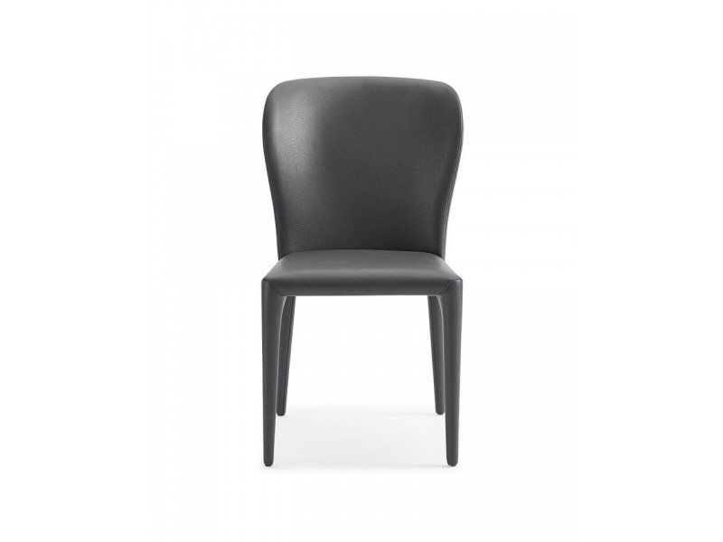 Hazel Dining Chair With Gray Faux Leather - Front