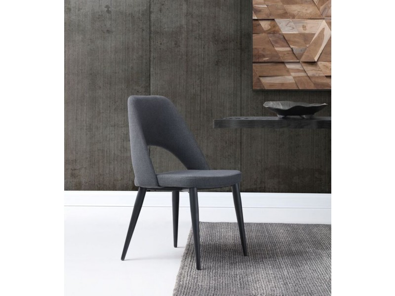 Audrey Dining Chair In Blue Navy Leather