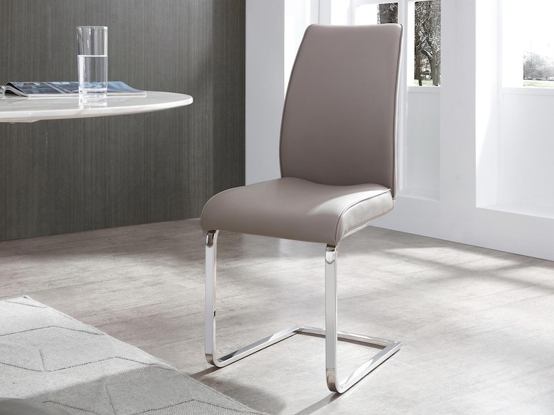 Whiteline Modern Living Katrina Dining Chair - Warm Grey