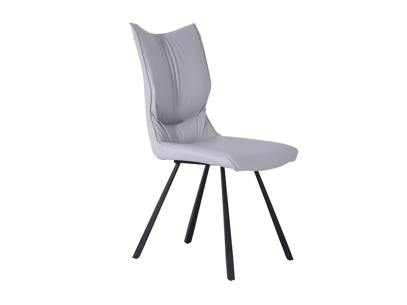 Whiteline Modern Living Silvia Dining Chair - Light Grey - Perspective
