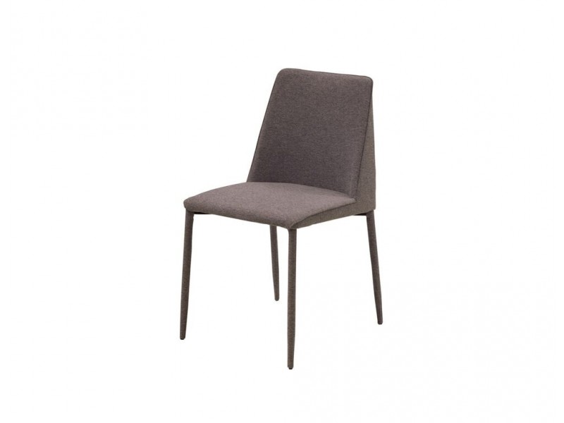 Billings Dining Chair Dark Grey Fabric with Metal Frame Set of 2