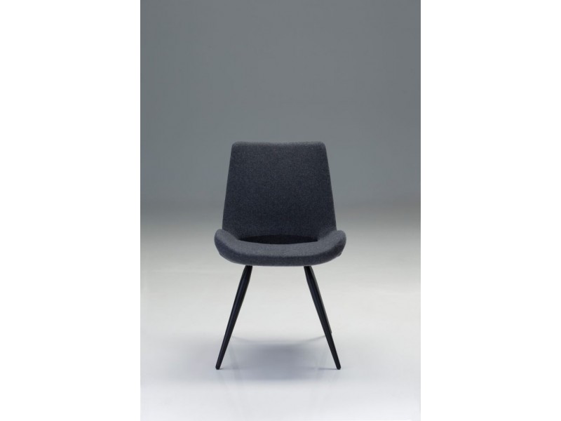 Willam Dining Chair Dark Grey Cashmere - Front