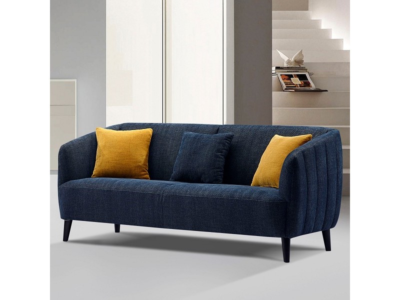 Diamond Sofa DeLuca Sofa in Midnight Blue Fabric