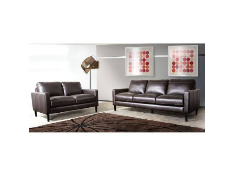 Diamond Sofa Omega Full Leather Sofa & Loveseat 2PC Set 