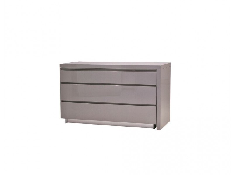 Savvy Double Dresser High Gloss Light Grey - Folded