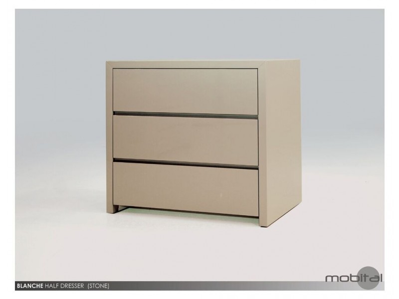 Blanche Half Dresser High Gloss Stone