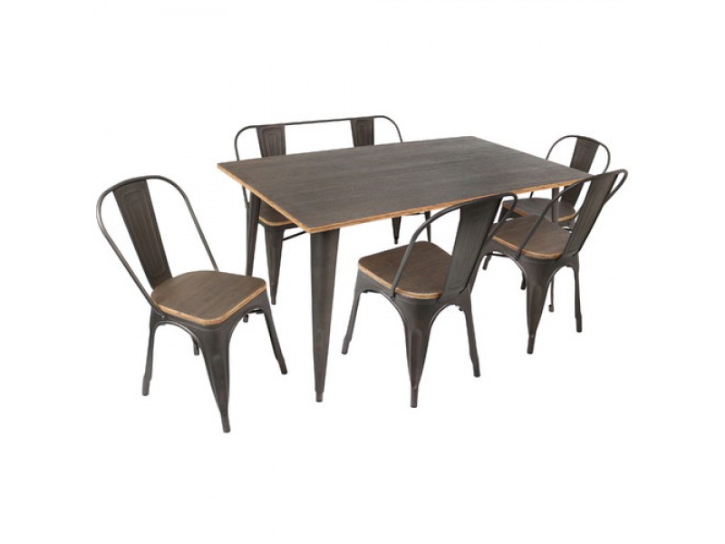 LumiSource Oregon Dining Set - 6 Piece
