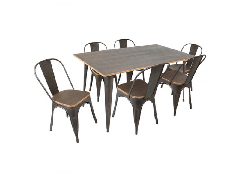 LumiSource Oregon Dining Set - 7 Piece
