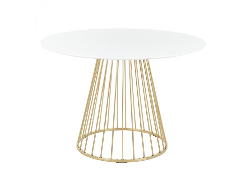 LumiSource Canary Dining Table - Gold + White
