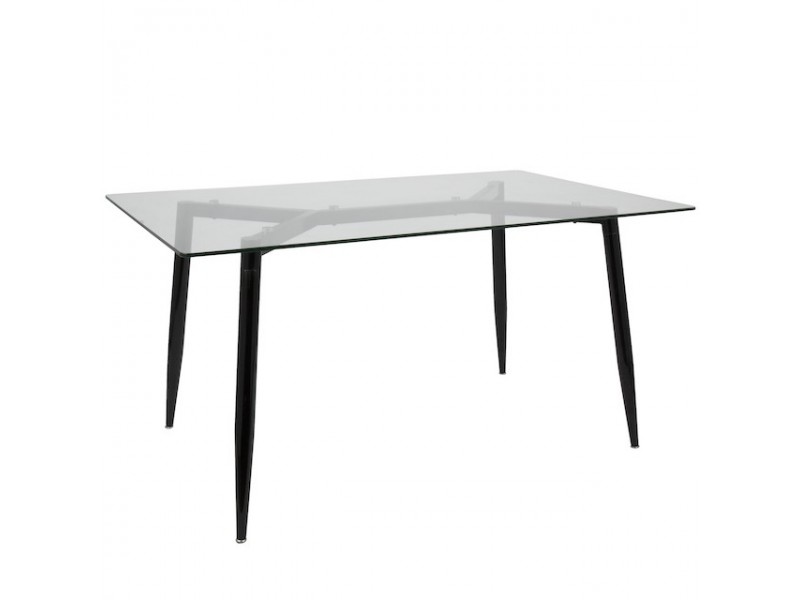 LumiSource Clara Dining Table - Black - Perspective