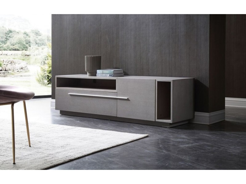 Esther Tv Unit All In Grey Oak Veneer - Lifestyle