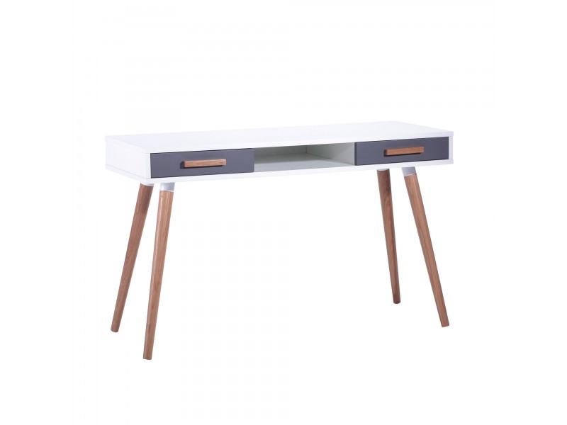 Diamond Sofa Two-Tone Retro 2-Drawer Desk Table 